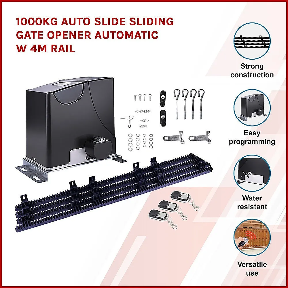 1000KG Auto Slide Sliding Gate Opener | Automatic | with 4m Rail