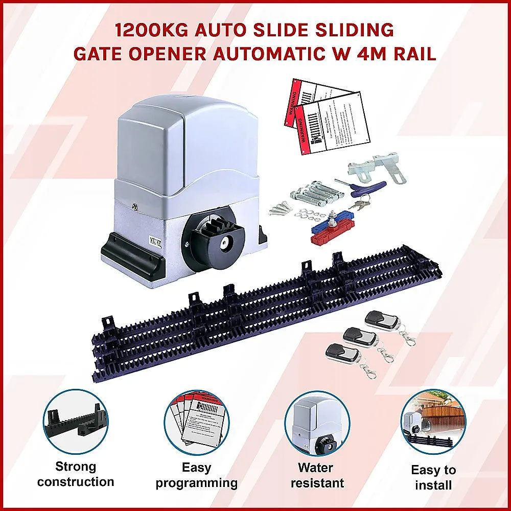 1200KG Auto Slide Sliding Gate Opener | Automatic | with 4m Rail