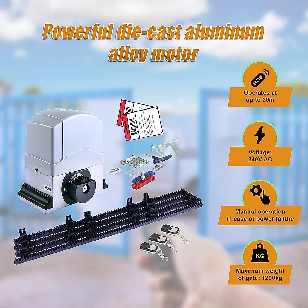 1200KG Auto Slide Sliding Gate Opener | Automatic | with 4m Rail