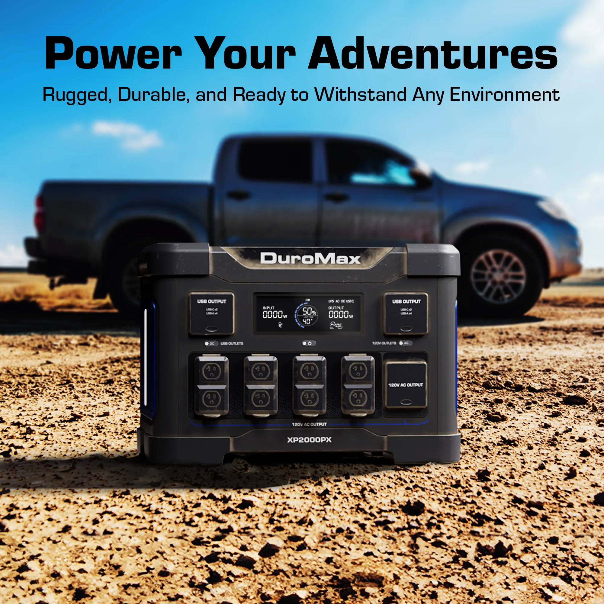 2000 Watt 1843 Wh LiFePO4 Portable Battery Backup Power Station