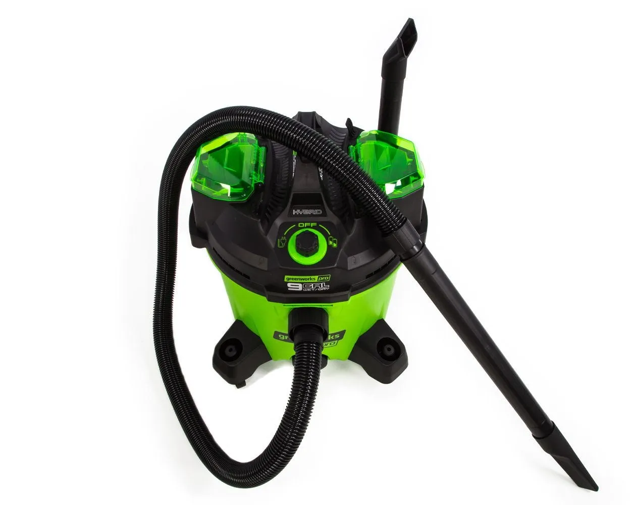 60V AC/DC Wet / Dry Vacuum w/ (2) 2.0Ah Batteries & Dual Port Charger