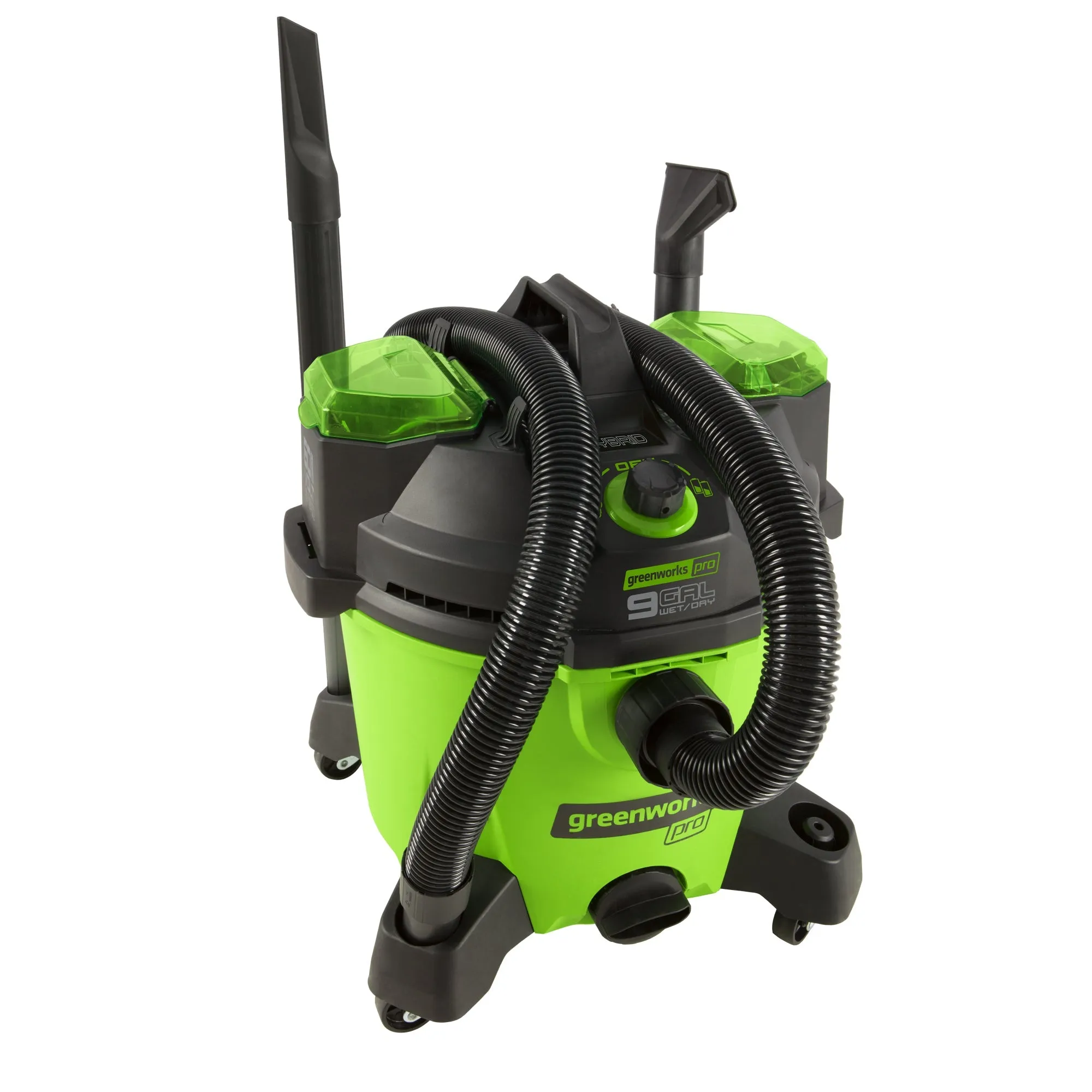 60V AC/DC Wet / Dry Vacuum w/ (2) 2.0Ah Batteries & Dual Port Charger