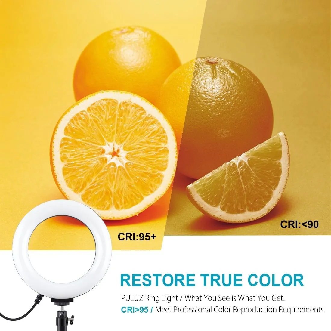6.2" RGBW LED Ring Light with Tripod & Remote Control