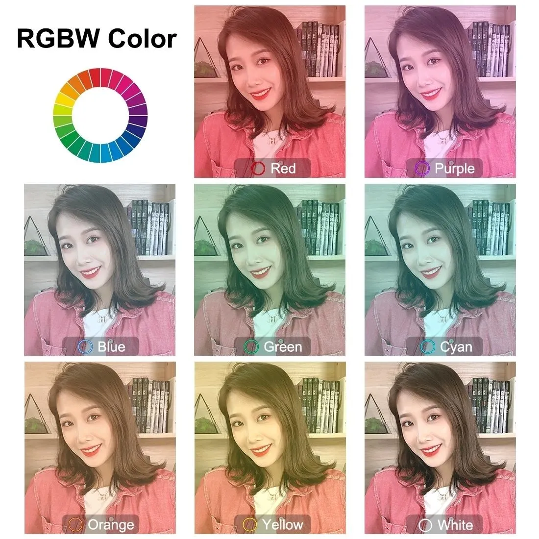 6.2" RGBW LED Ring Light with Tripod & Remote Control