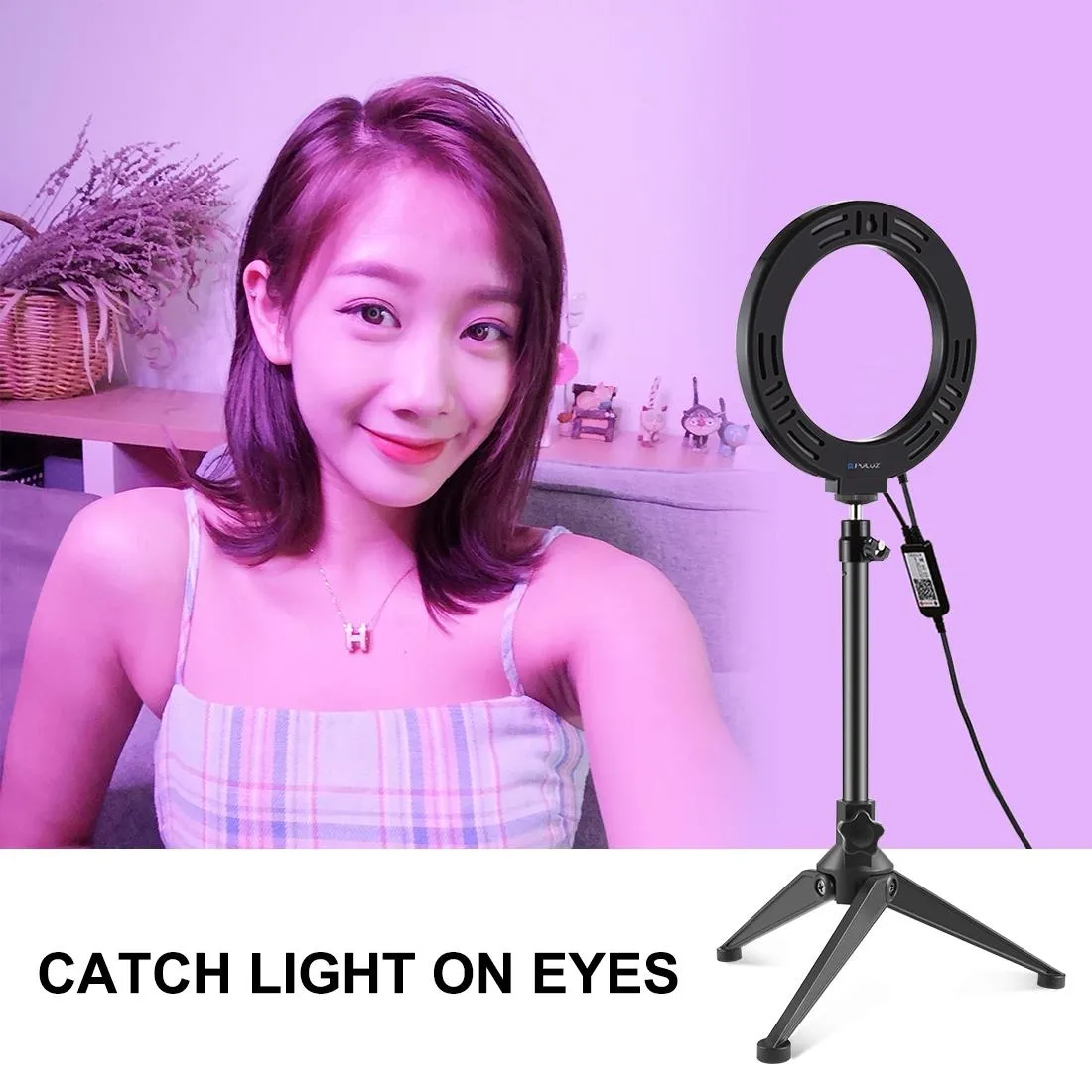 6.2" RGBW LED Ring Light with Tripod & Remote Control