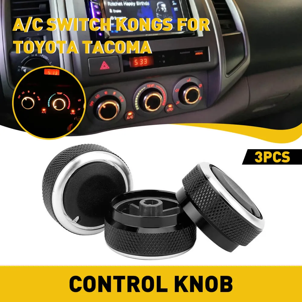 AC Climate Control Switch Knob Button Set for 95-15 Toyota Tacoma Models