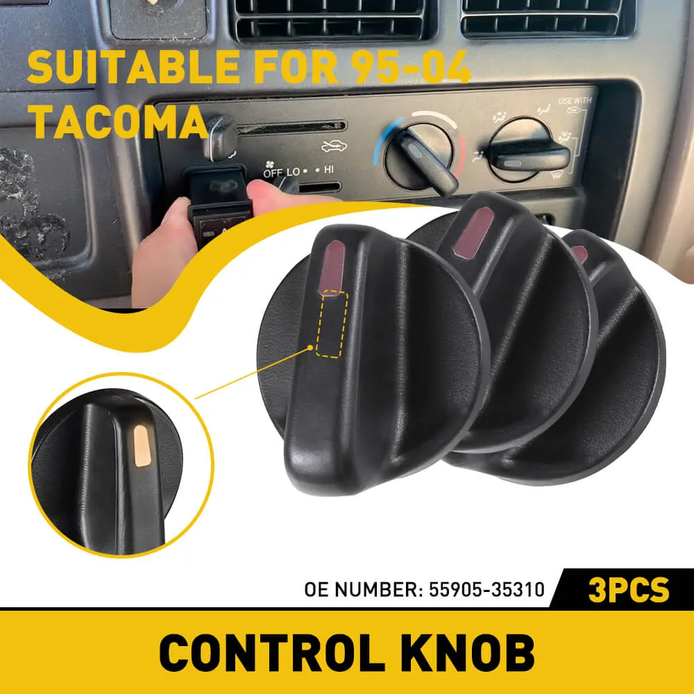 AC Climate Control Switch Knob Button Set for 95-15 Toyota Tacoma Models