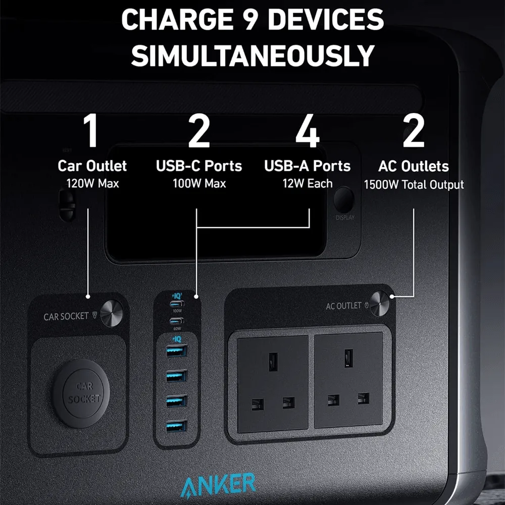 Anker SOLIX F1200 PowerHouse 757 Portable Power Station 1229Wh 1500W