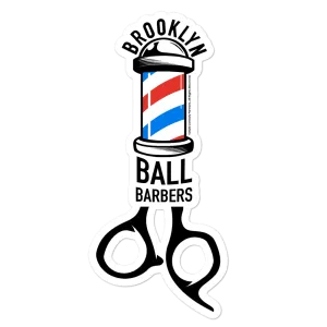 As Seen On Comedy Central Ball Barbers Logo Die Cut Sticker