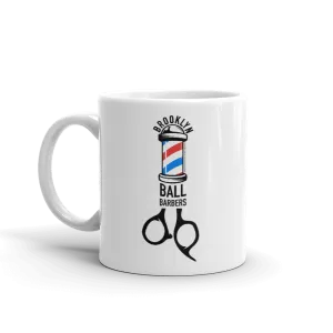 As Seen On Comedy Central Ball Barbers Logo White Mug
