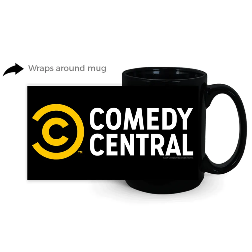 Comedy Central Logo Full Wrap Black Mug