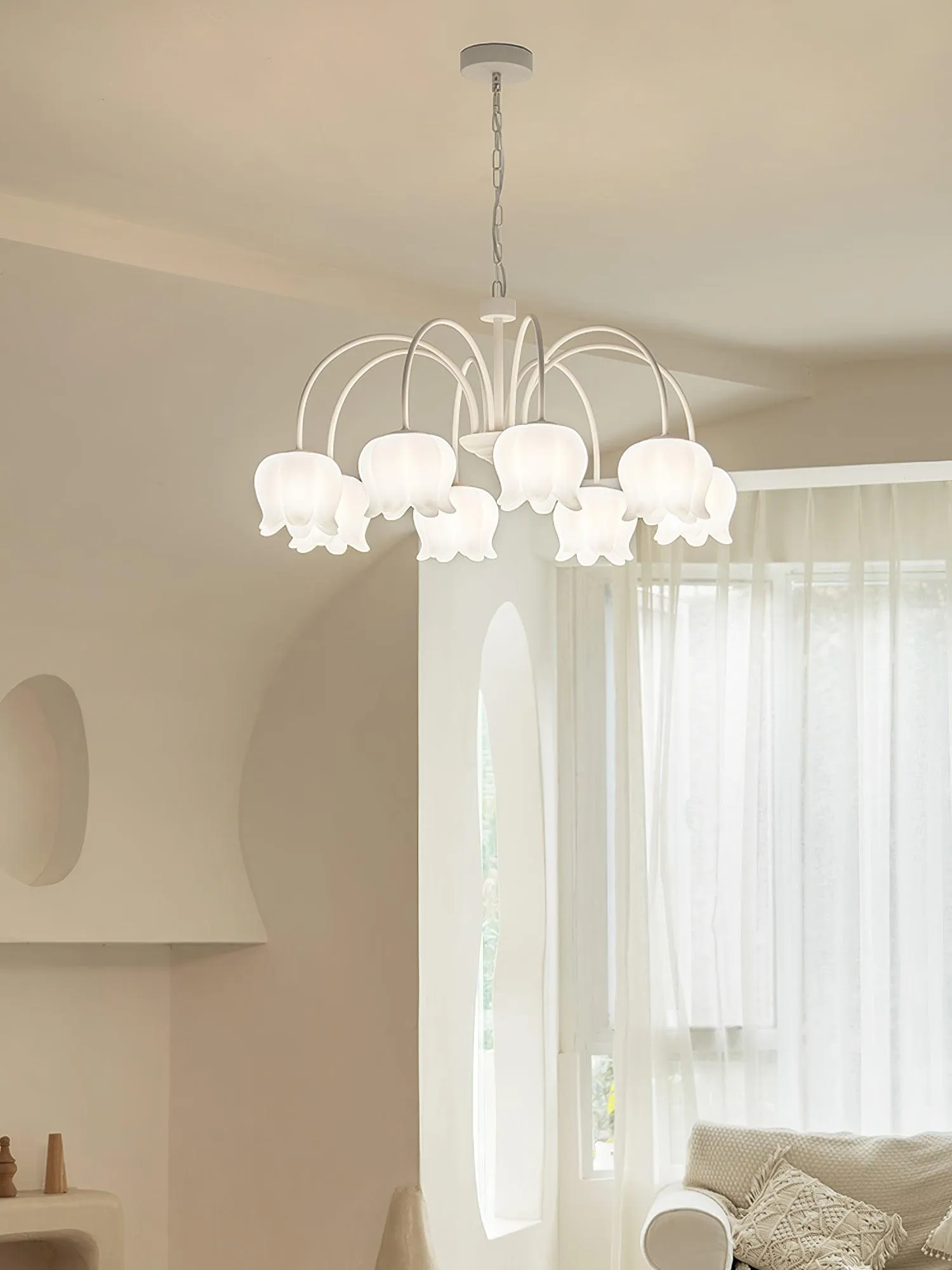 Curved Arm Bell Chandelier
