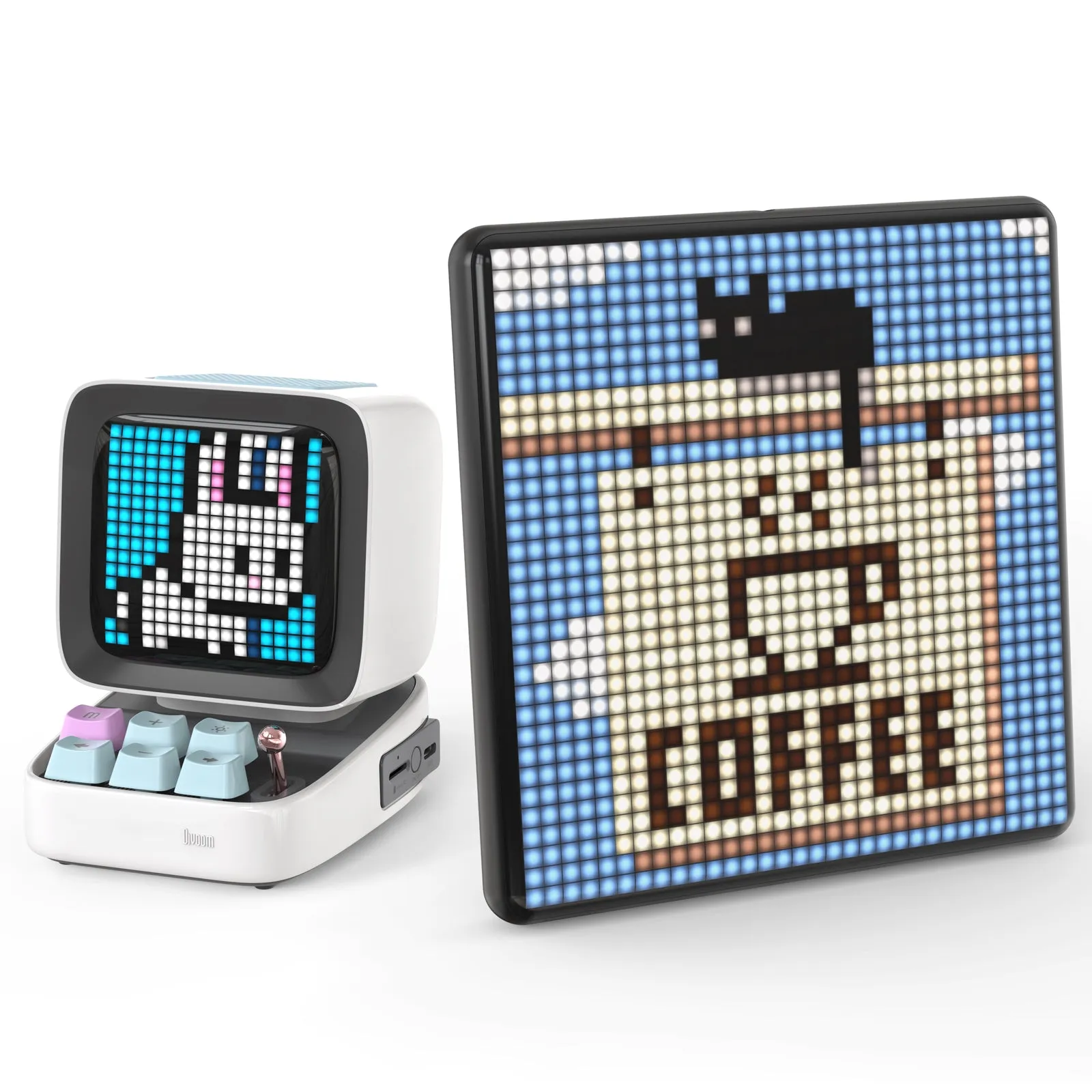 Divoom Pixoo-Max Pixel Display & Divoom Ditoo Retro Pixel Art Game Bluetooth Speaker with 16X16 LED App Controlled Front Screen
