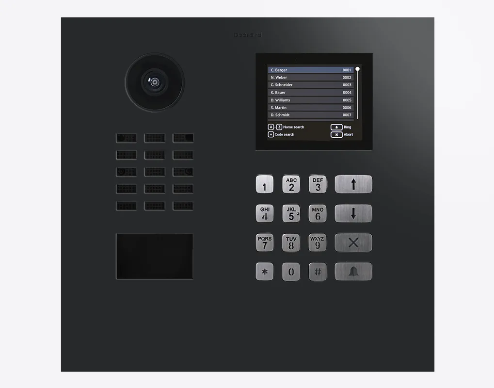 DoorBird IP Intercom Video Door Station D21DKH, Stainless Steel, Display Module, Keypad, RFID - Flush or Surface mount backbox sold separately