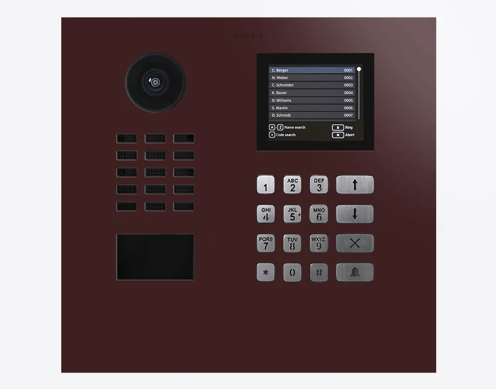DoorBird IP Intercom Video Door Station D21DKH, Stainless Steel, Display Module, Keypad, RFID - Flush or Surface mount backbox sold separately