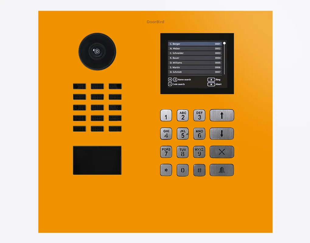 DoorBird IP Intercom Video Door Station D21DKH, Stainless Steel, Display Module, Keypad, RFID - Flush or Surface mount backbox sold separately