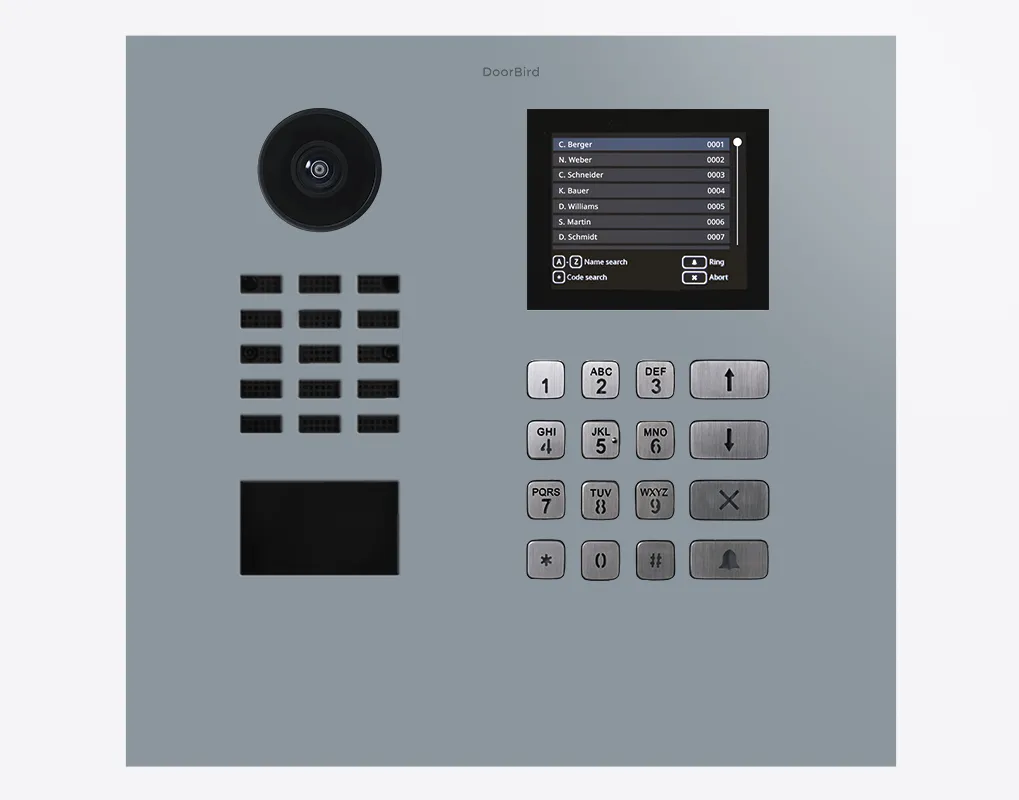 DoorBird IP Intercom Video Door Station D21DKH, Stainless Steel, Display Module, Keypad, RFID - Flush or Surface mount backbox sold separately