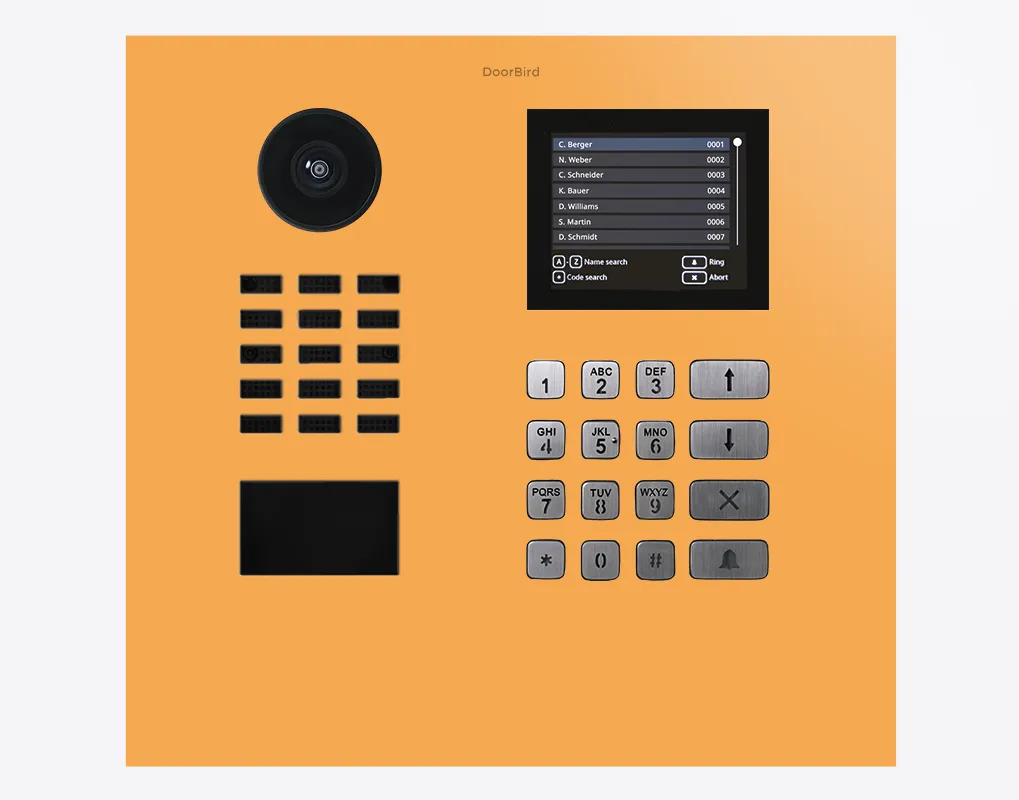 DoorBird IP Intercom Video Door Station D21DKH, Stainless Steel, Display Module, Keypad, RFID - Flush or Surface mount backbox sold separately
