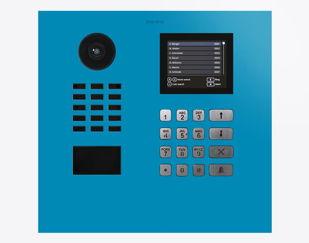 DoorBird IP Intercom Video Door Station D21DKH, Stainless Steel, Display Module, Keypad, RFID - Flush or Surface mount backbox sold separately