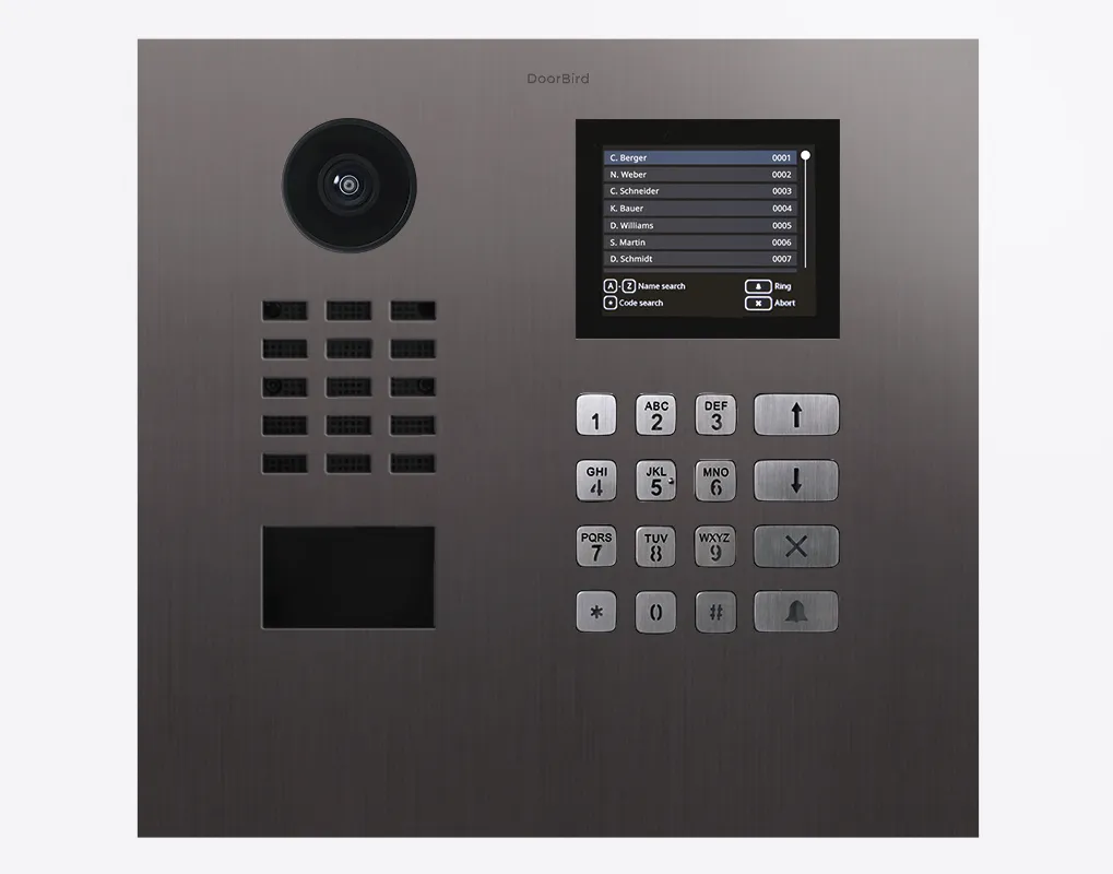 DoorBird IP Intercom Video Door Station D21DKH, Stainless Steel, Display Module, Keypad, RFID - Flush or Surface mount backbox sold separately