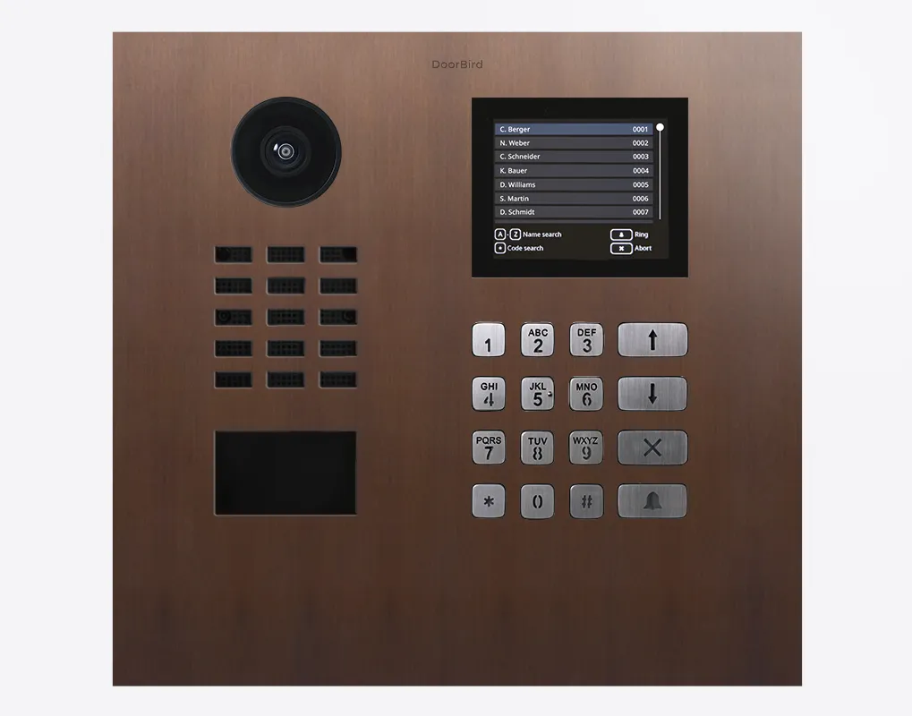 DoorBird IP Intercom Video Door Station D21DKH, Stainless Steel, Display Module, Keypad, RFID - Flush or Surface mount backbox sold separately