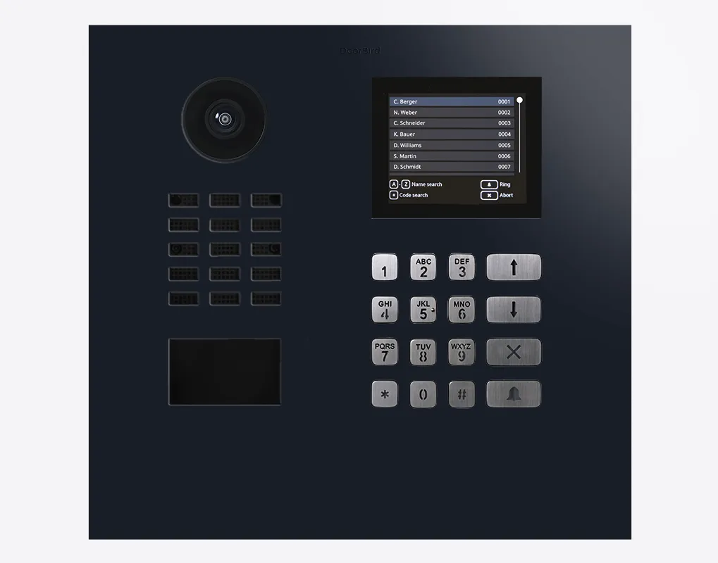DoorBird IP Intercom Video Door Station D21DKH, Stainless Steel, Display Module, Keypad, RFID - Flush or Surface mount backbox sold separately