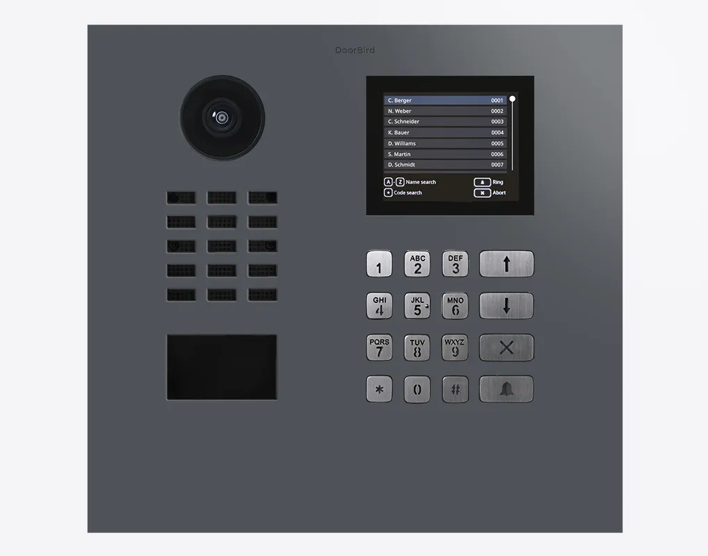 DoorBird IP Intercom Video Door Station D21DKH, Stainless Steel, Display Module, Keypad, RFID - Flush or Surface mount backbox sold separately