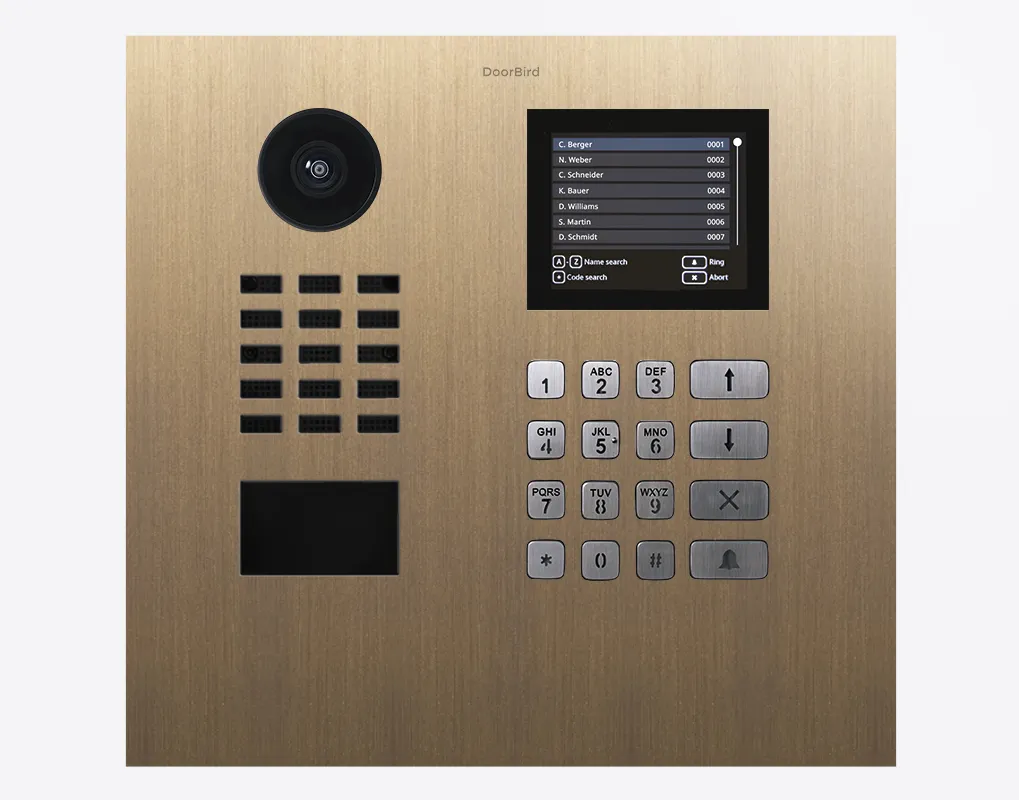 DoorBird IP Intercom Video Door Station D21DKH, Stainless Steel, Display Module, Keypad, RFID - Flush or Surface mount backbox sold separately