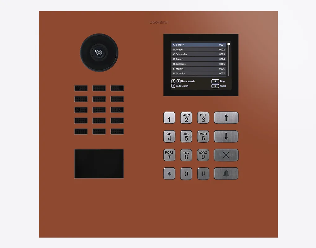 DoorBird IP Intercom Video Door Station D21DKH, Stainless Steel, Display Module, Keypad, RFID - Flush or Surface mount backbox sold separately