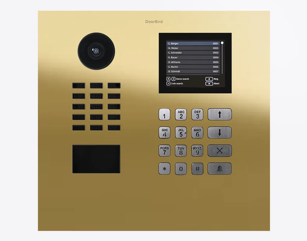 DoorBird IP Intercom Video Door Station D21DKH, Stainless Steel, Display Module, Keypad, RFID - Flush or Surface mount backbox sold separately