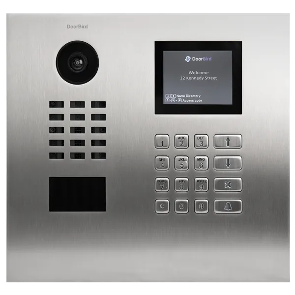 DoorBird IP Intercom Video Door Station D21DKH, Stainless Steel, Display Module, Keypad, RFID - Flush or Surface mount backbox sold separately