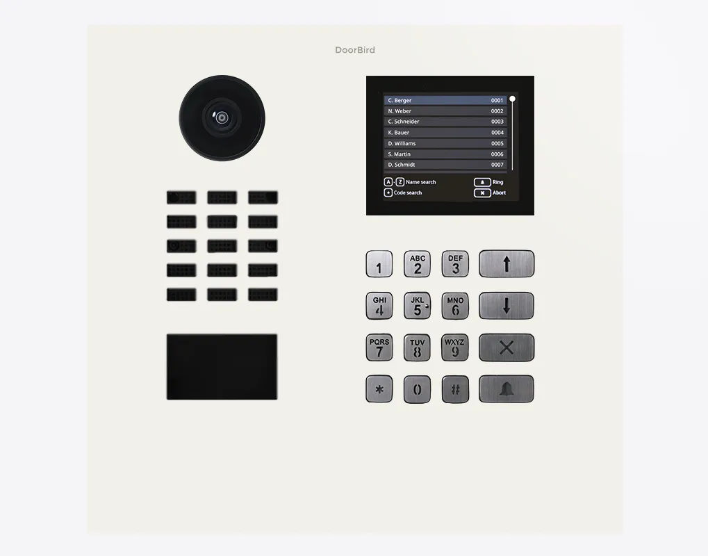 DoorBird IP Intercom Video Door Station D21DKH, Stainless Steel, Display Module, Keypad, RFID - Flush or Surface mount backbox sold separately