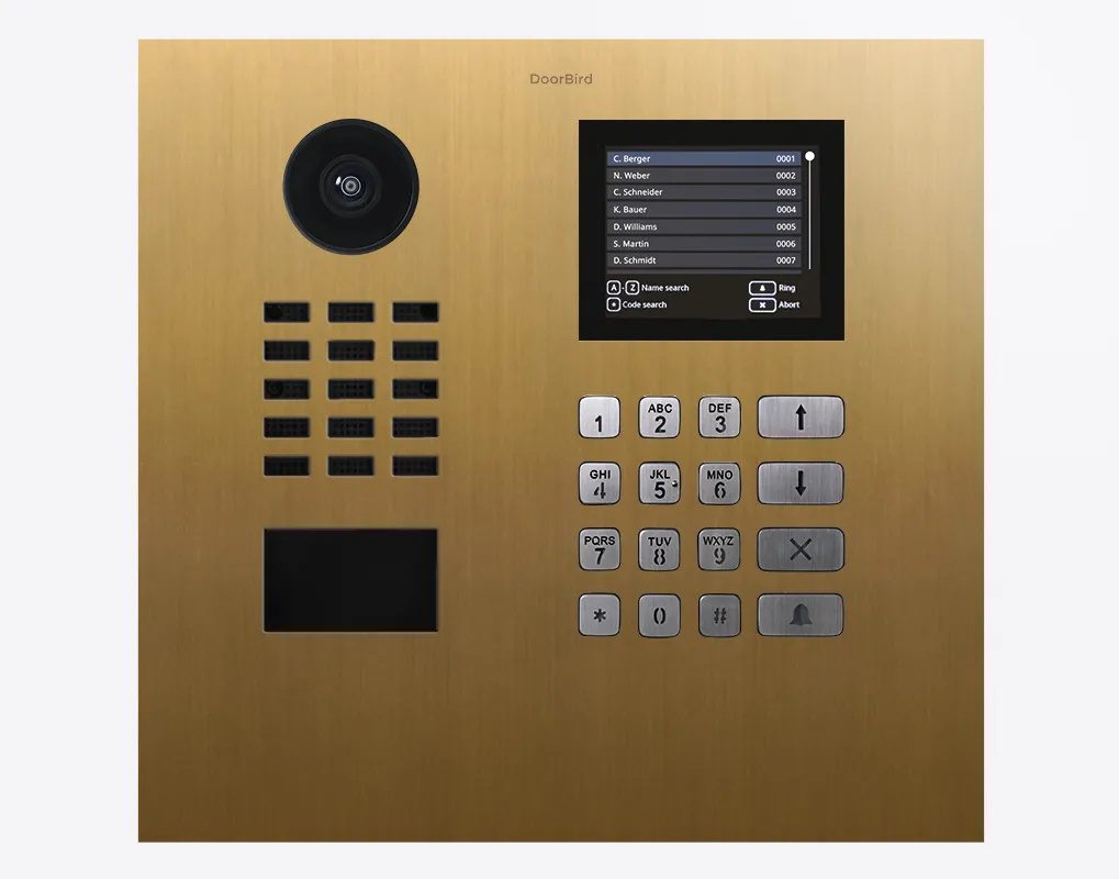 DoorBird IP Intercom Video Door Station D21DKH, Stainless Steel, Display Module, Keypad, RFID - Flush or Surface mount backbox sold separately
