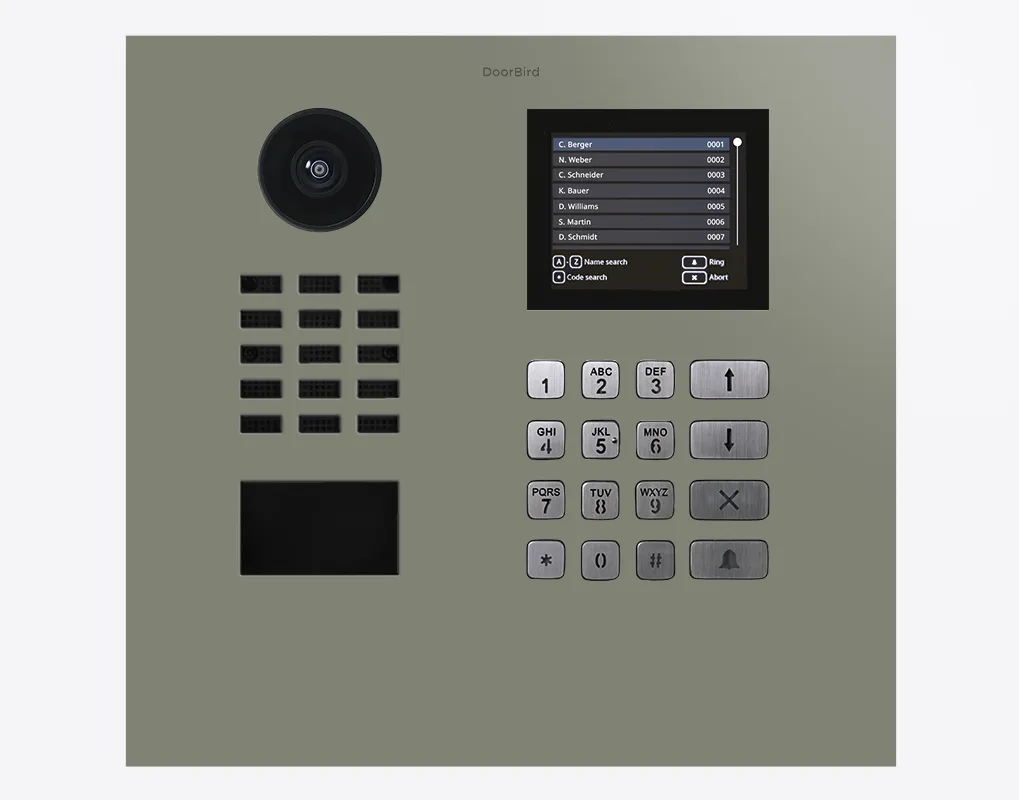 DoorBird IP Intercom Video Door Station D21DKH, Stainless Steel, Display Module, Keypad, RFID - Flush or Surface mount backbox sold separately