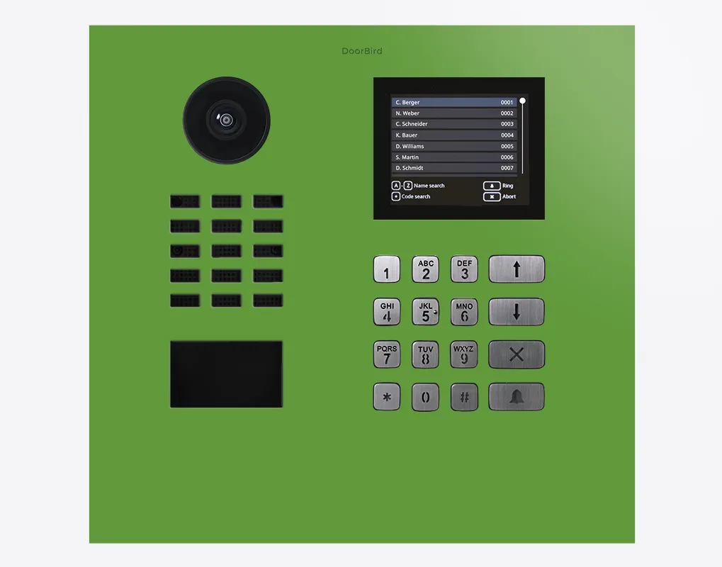 DoorBird IP Intercom Video Door Station D21DKH, Stainless Steel, Display Module, Keypad, RFID - Flush or Surface mount backbox sold separately