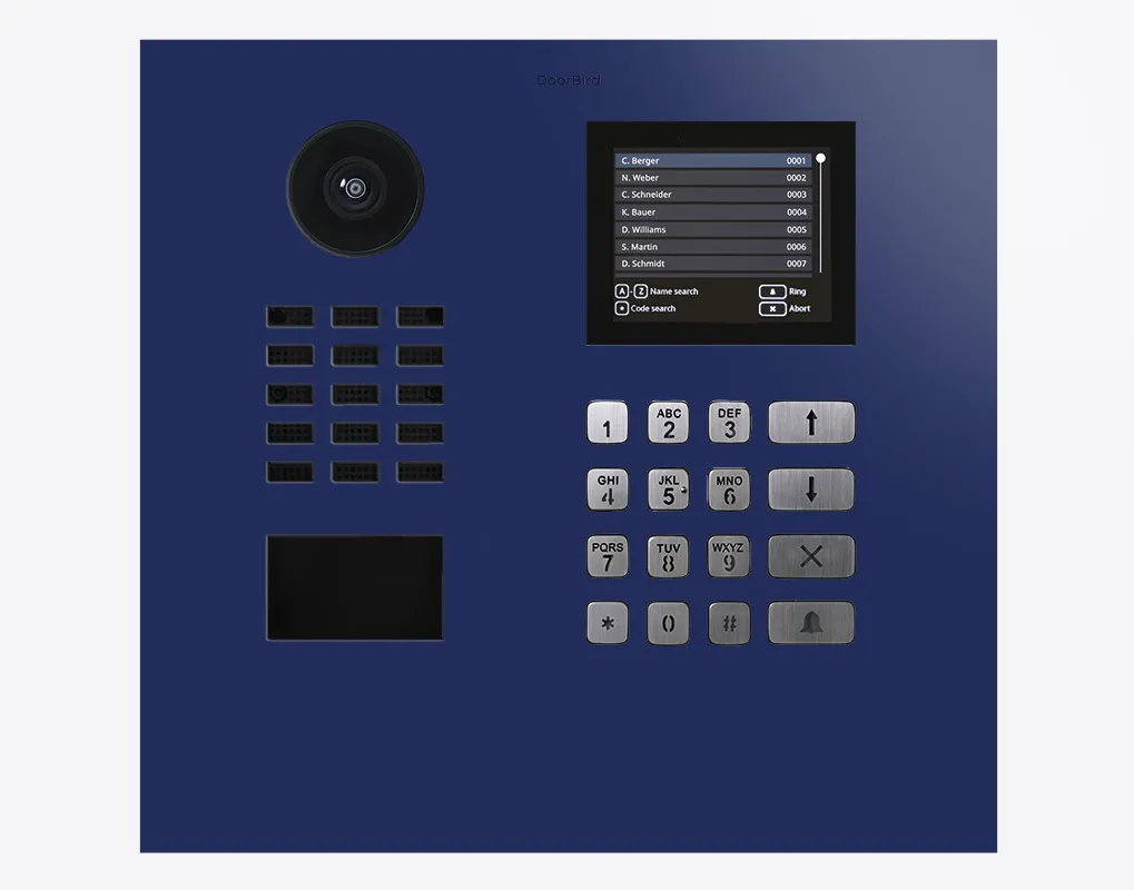 DoorBird IP Intercom Video Door Station D21DKH, Stainless Steel, Display Module, Keypad, RFID - Flush or Surface mount backbox sold separately