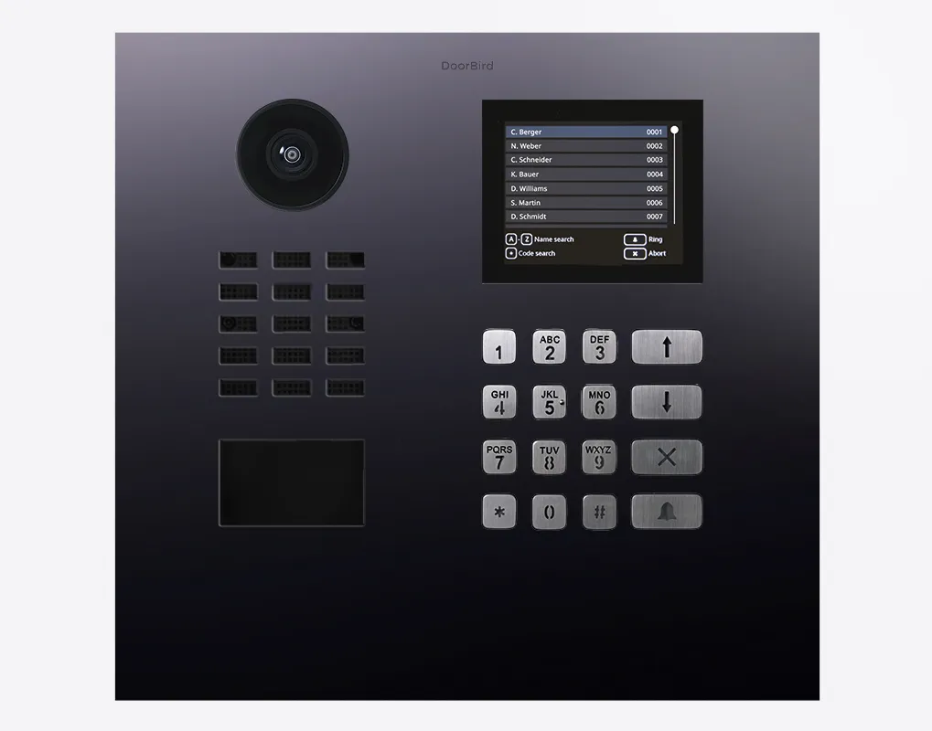 DoorBird IP Intercom Video Door Station D21DKH, Stainless Steel, Display Module, Keypad, RFID - Flush or Surface mount backbox sold separately