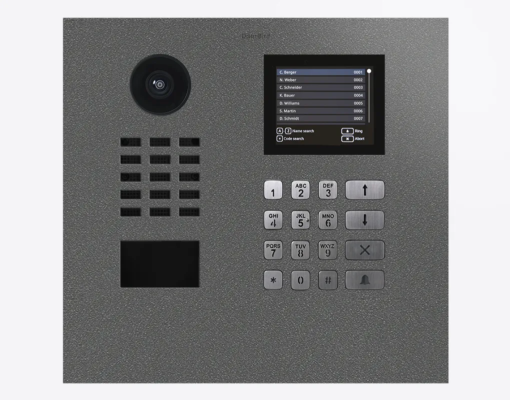 DoorBird IP Intercom Video Door Station D21DKH, Stainless Steel, Display Module, Keypad, RFID - Flush or Surface mount backbox sold separately