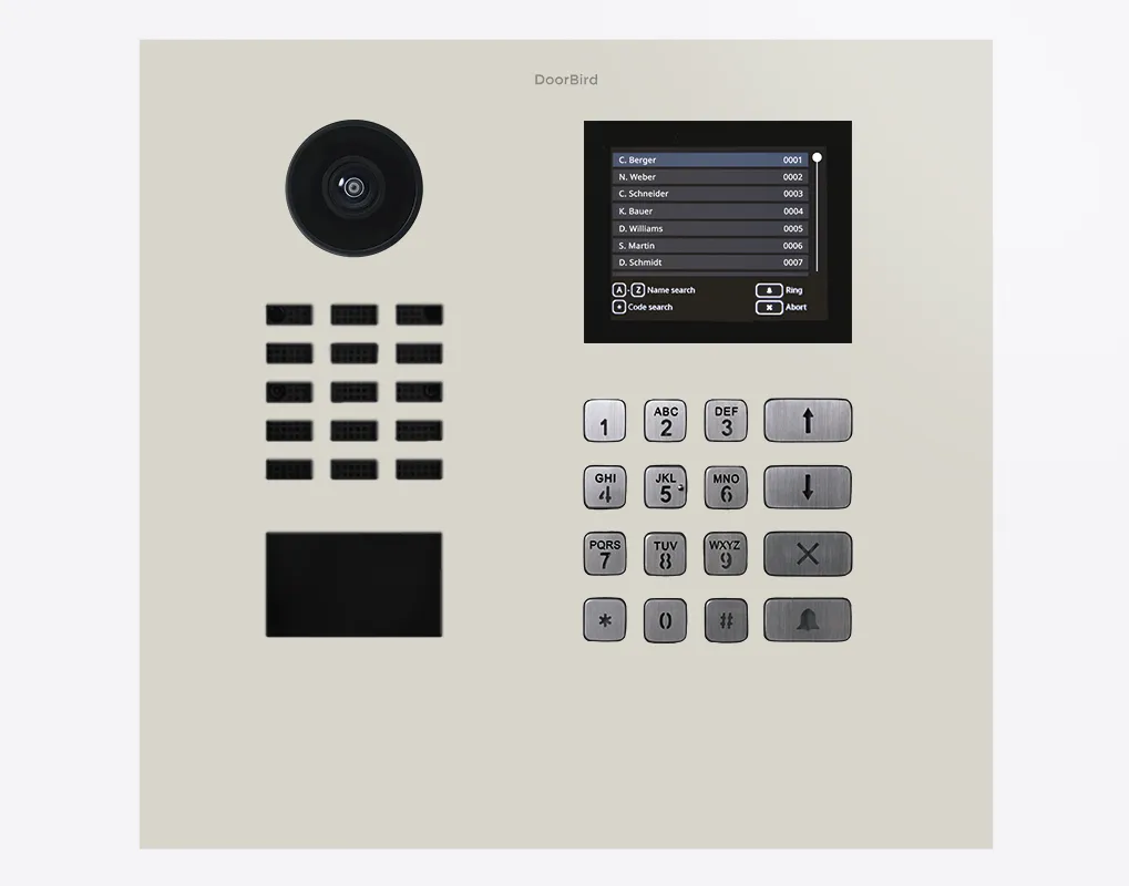 DoorBird IP Intercom Video Door Station D21DKH, Stainless Steel, Display Module, Keypad, RFID - Flush or Surface mount backbox sold separately