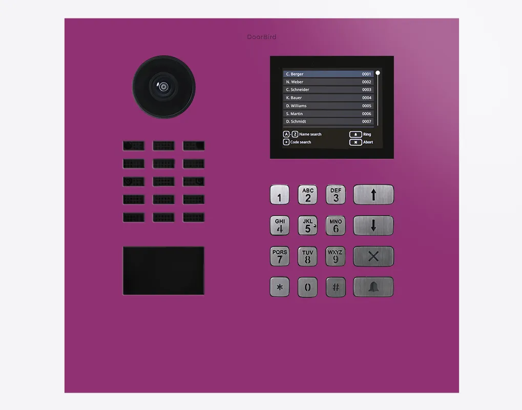 DoorBird IP Intercom Video Door Station D21DKH, Stainless Steel, Display Module, Keypad, RFID - Flush or Surface mount backbox sold separately