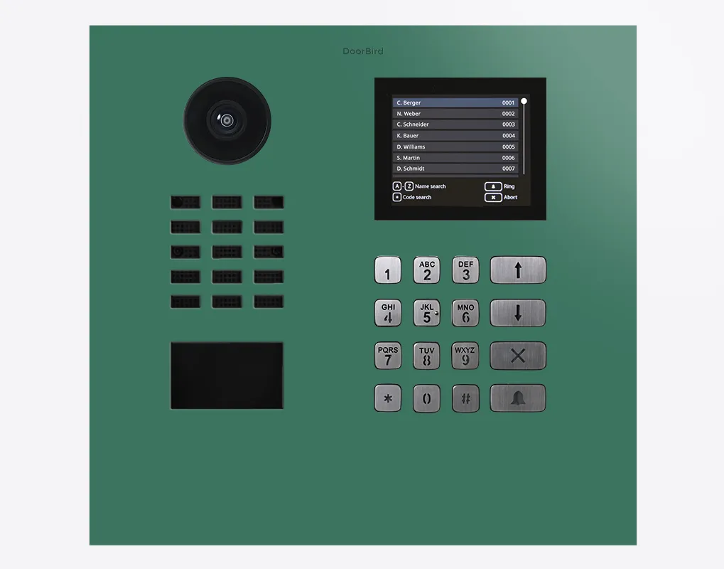 DoorBird IP Intercom Video Door Station D21DKH, Stainless Steel, Display Module, Keypad, RFID - Flush or Surface mount backbox sold separately