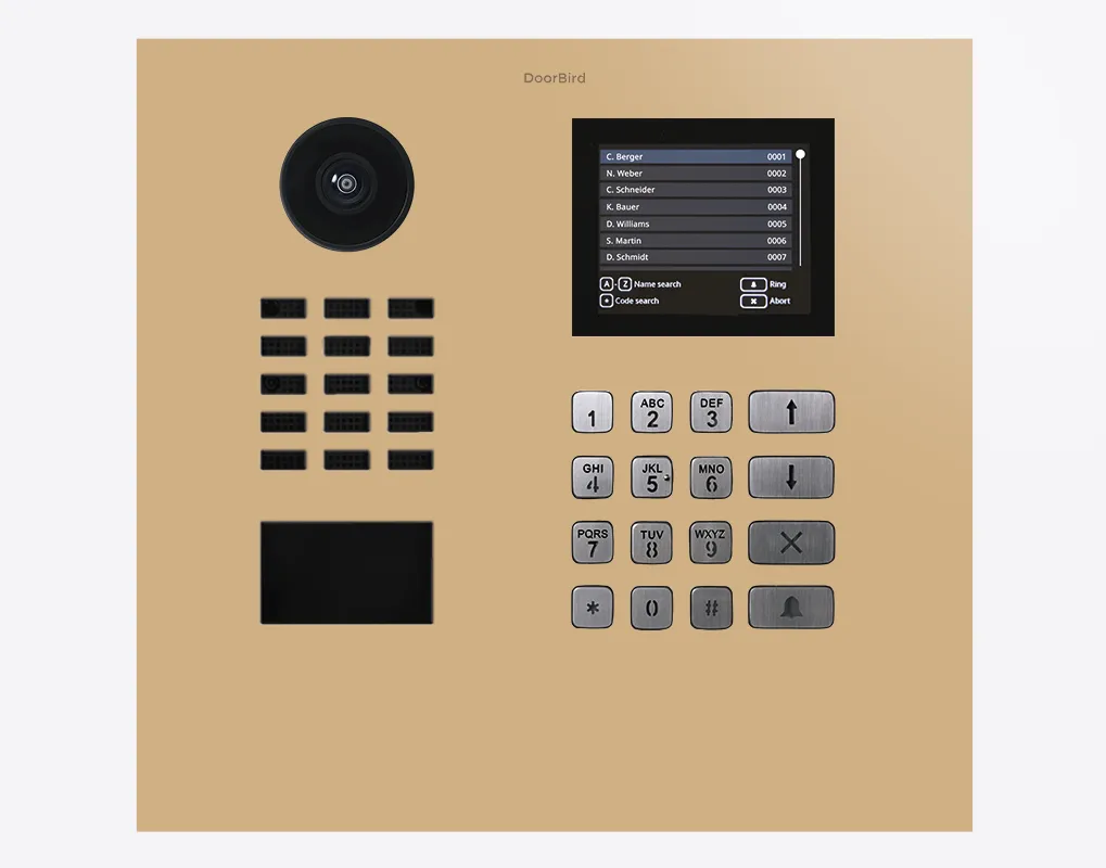 DoorBird IP Intercom Video Door Station D21DKH, Stainless Steel, Display Module, Keypad, RFID - Flush or Surface mount backbox sold separately