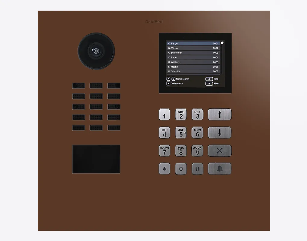 DoorBird IP Intercom Video Door Station D21DKH, Stainless Steel, Display Module, Keypad, RFID - Flush or Surface mount backbox sold separately