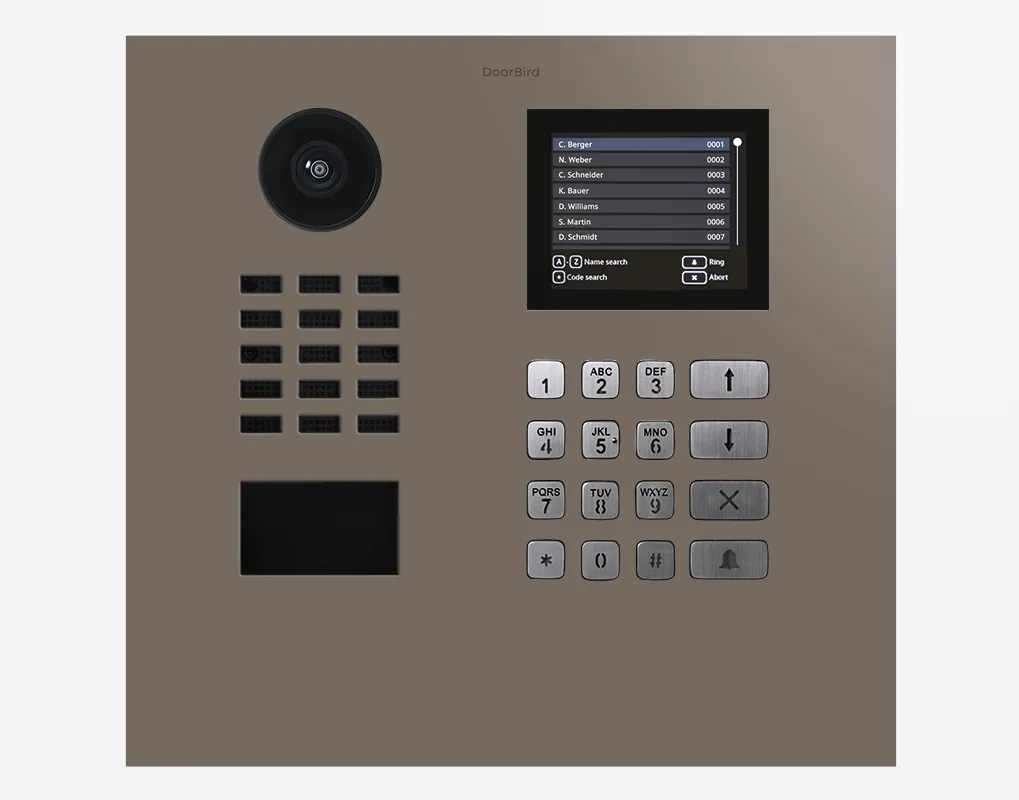 DoorBird IP Intercom Video Door Station D21DKH, Stainless Steel, Display Module, Keypad, RFID - Flush or Surface mount backbox sold separately
