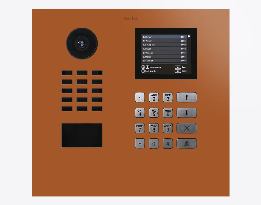 DoorBird IP Intercom Video Door Station D21DKH, Stainless Steel, Display Module, Keypad, RFID - Flush or Surface mount backbox sold separately