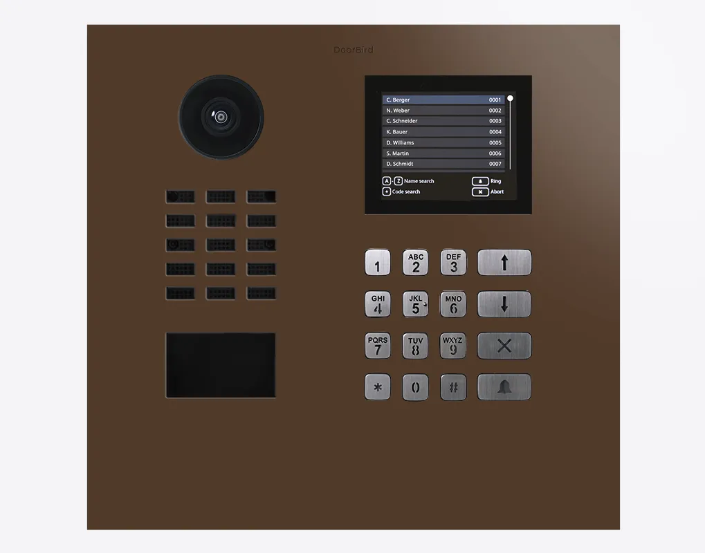 DoorBird IP Intercom Video Door Station D21DKH, Stainless Steel, Display Module, Keypad, RFID - Flush or Surface mount backbox sold separately