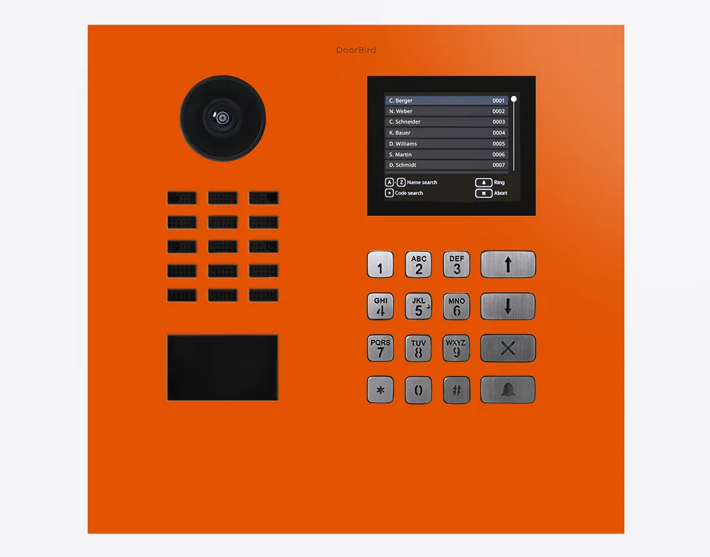 DoorBird IP Intercom Video Door Station D21DKH, Stainless Steel, Display Module, Keypad, RFID - Flush or Surface mount backbox sold separately