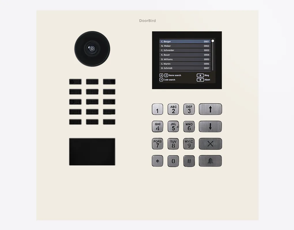 DoorBird IP Intercom Video Door Station D21DKH, Stainless Steel, Display Module, Keypad, RFID - Flush or Surface mount backbox sold separately