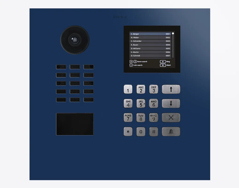 DoorBird IP Intercom Video Door Station D21DKH, Stainless Steel, Display Module, Keypad, RFID - Flush or Surface mount backbox sold separately