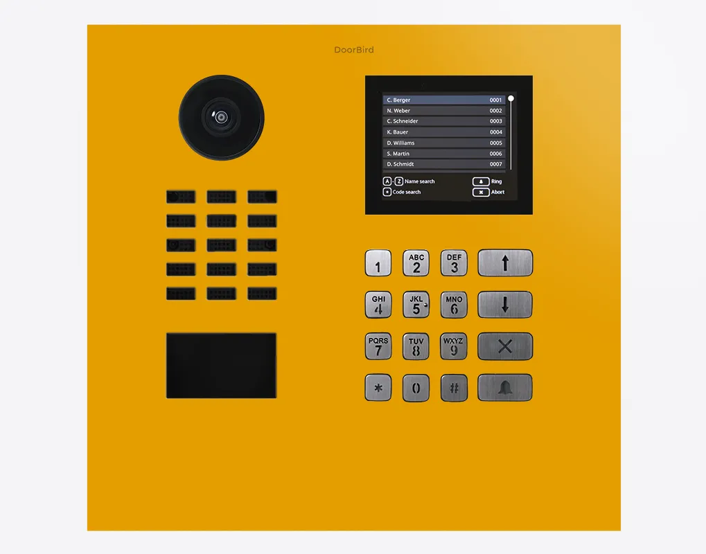 DoorBird IP Intercom Video Door Station D21DKH, Stainless Steel, Display Module, Keypad, RFID - Flush or Surface mount backbox sold separately